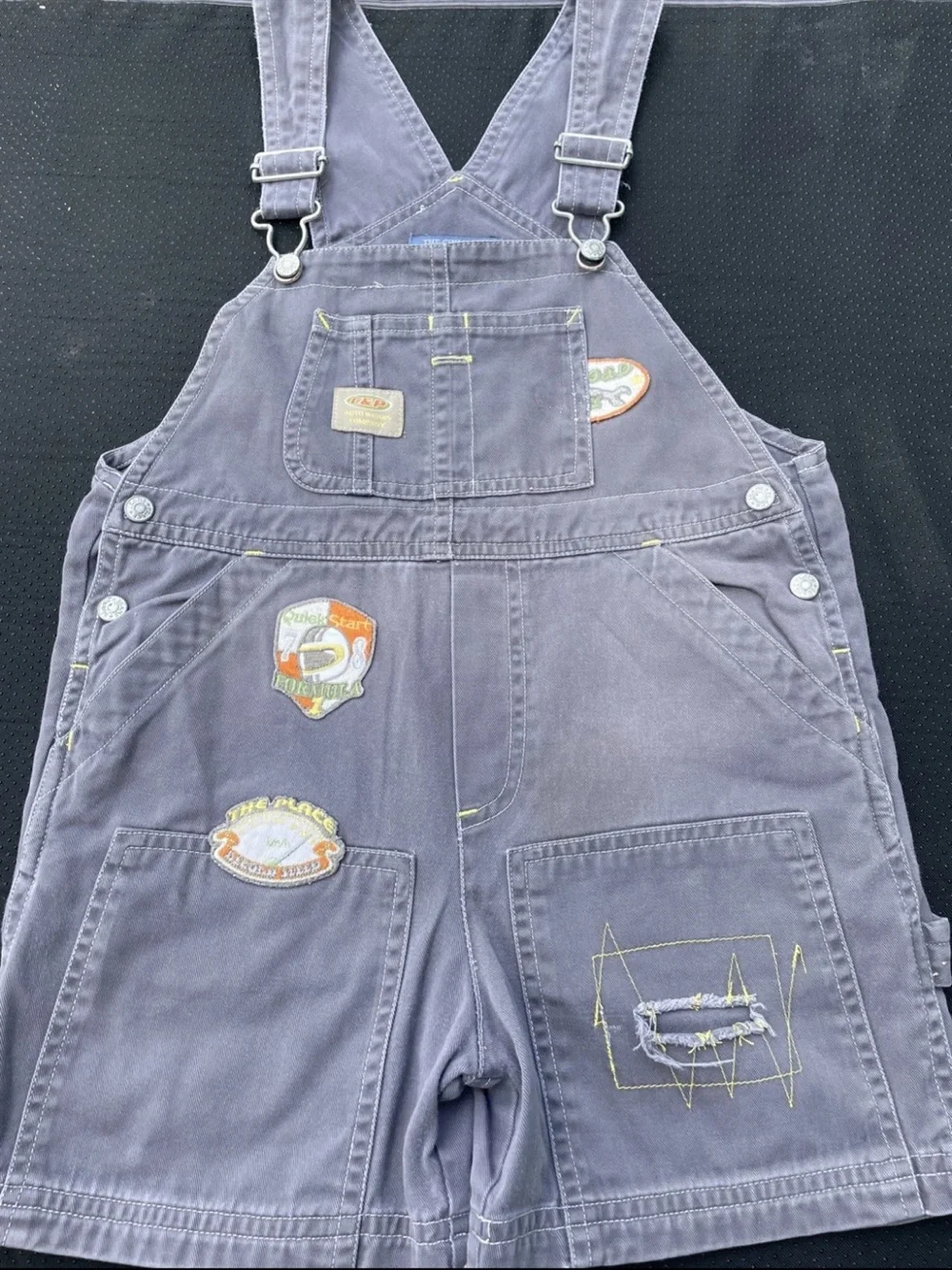 The Children's Place Charcoal Gray Patch Pocket Overalls